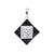 Black CZ Geometric enamel Pendant 925 Sterling Silver Minimalist Handmade art jewelry Handmade Jewellery