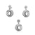 925 Sterling Silver Tear Drop Round Shape Cubic Zirconia Stone Dangle Earrings Minimalist Handmade Wedding Anniversary Gift for Wife