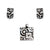 925 Sterling Silver CZ Black & White Enamel Pendant Earring Set Fine Jewelry Geomatric Design Minimalist Handmade Gift Anniversary Wife
