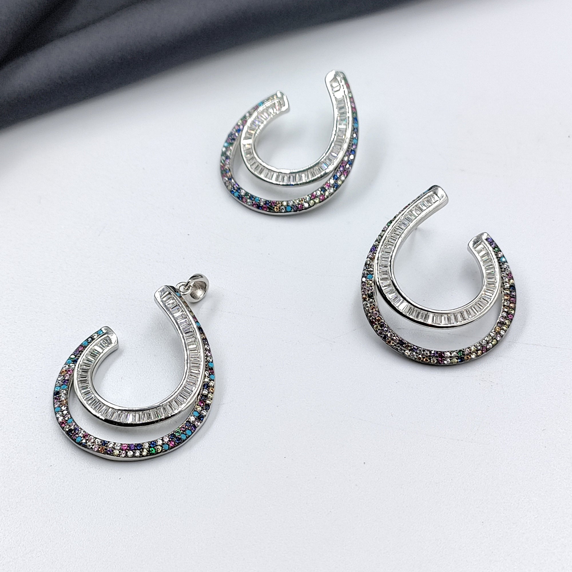 925 Sterling Silver Luxury Modern Twisted Circle Pendant Earrings Set with Push Back Swirl Large Spiral Design Minimalist Handmade Gift